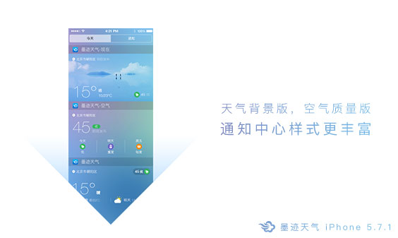 墨跡天氣 iPhone5.7.1版正式發(fā)布?。?1月27日）